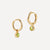 Gold Birthstone Huggies August - Peridot