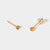 9 Karat Gold  Citrine November Birthstone Stud Earrings