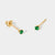 9 Karat Gold Emerald May Birthstone Stud Earrings