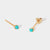 9 Karat Gold  Turquoise December Birthstone Stud Earrings