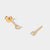 9 Karat Gold White Topaz April  Birthstone Stud Earrings