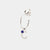 September Sterling Silver Initial & Birthstone Gemstone Personalised Hoop Earrings Lapis Lazuli