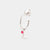 July Sterling Silver Initial & Birthstone Gemstone Personalised Hoop Earrings Ruby Quartz