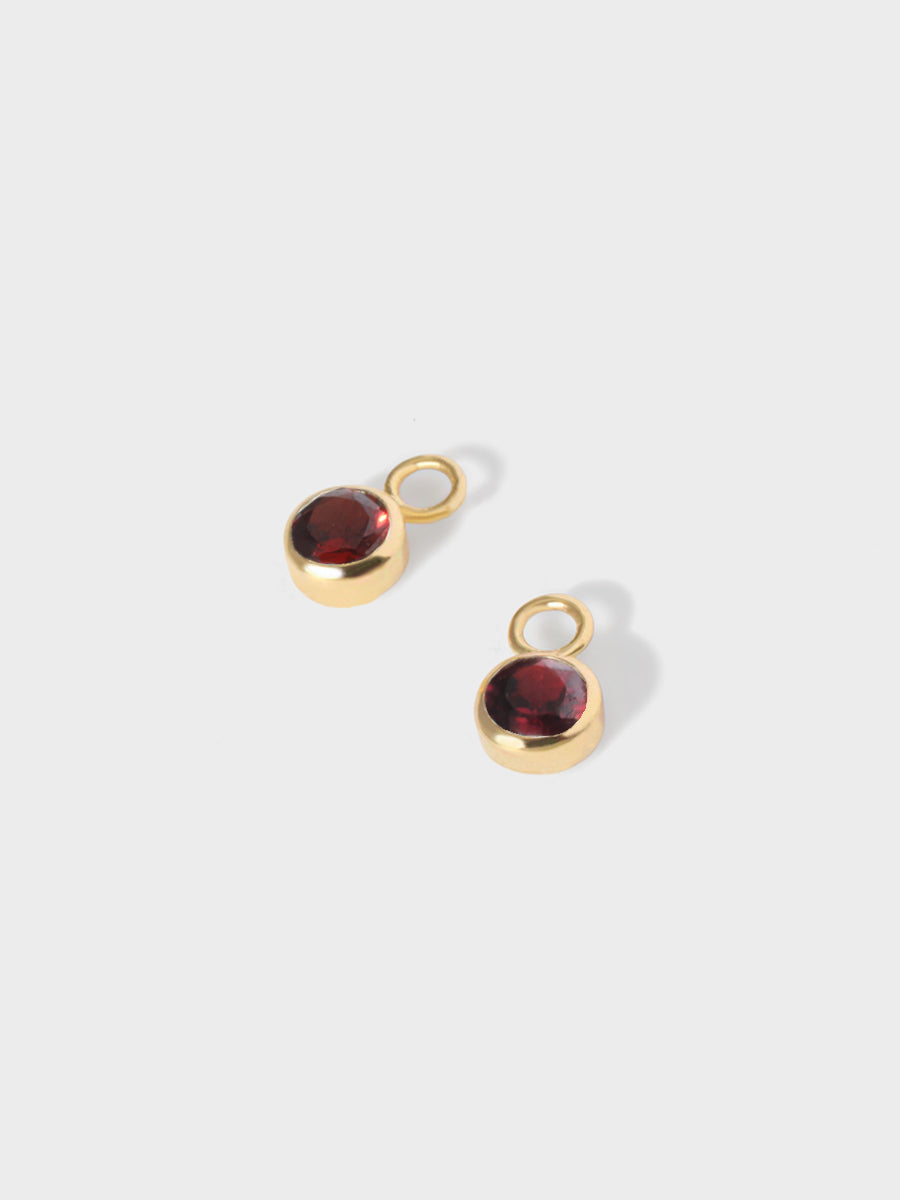 January Gold Garnet Birthstone Gemstone Drops