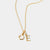 April 18k Gold Vermeil Initial & Birthstone Gemstone Charm Necklace Crystal