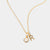 June 18k Gold Vermeil Initial & Birthstone Gemstone Charm Necklace Pearl