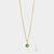 May 9K Gold Birthstone Gemstone Pendant Necklace Emerald