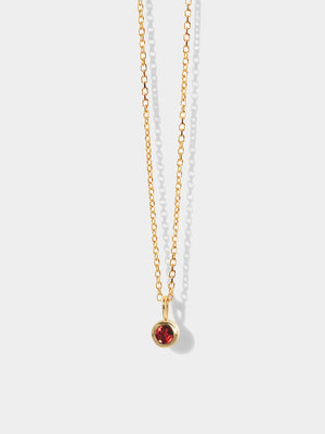 9K Gold Birthstone Gemstone Pendant Necklace