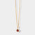 January 9K Gold Birthstone Gemstone Pendant Necklace Garnet