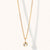 April 9K Gold Birthstone Gemstone Pendant Necklace White Topaz