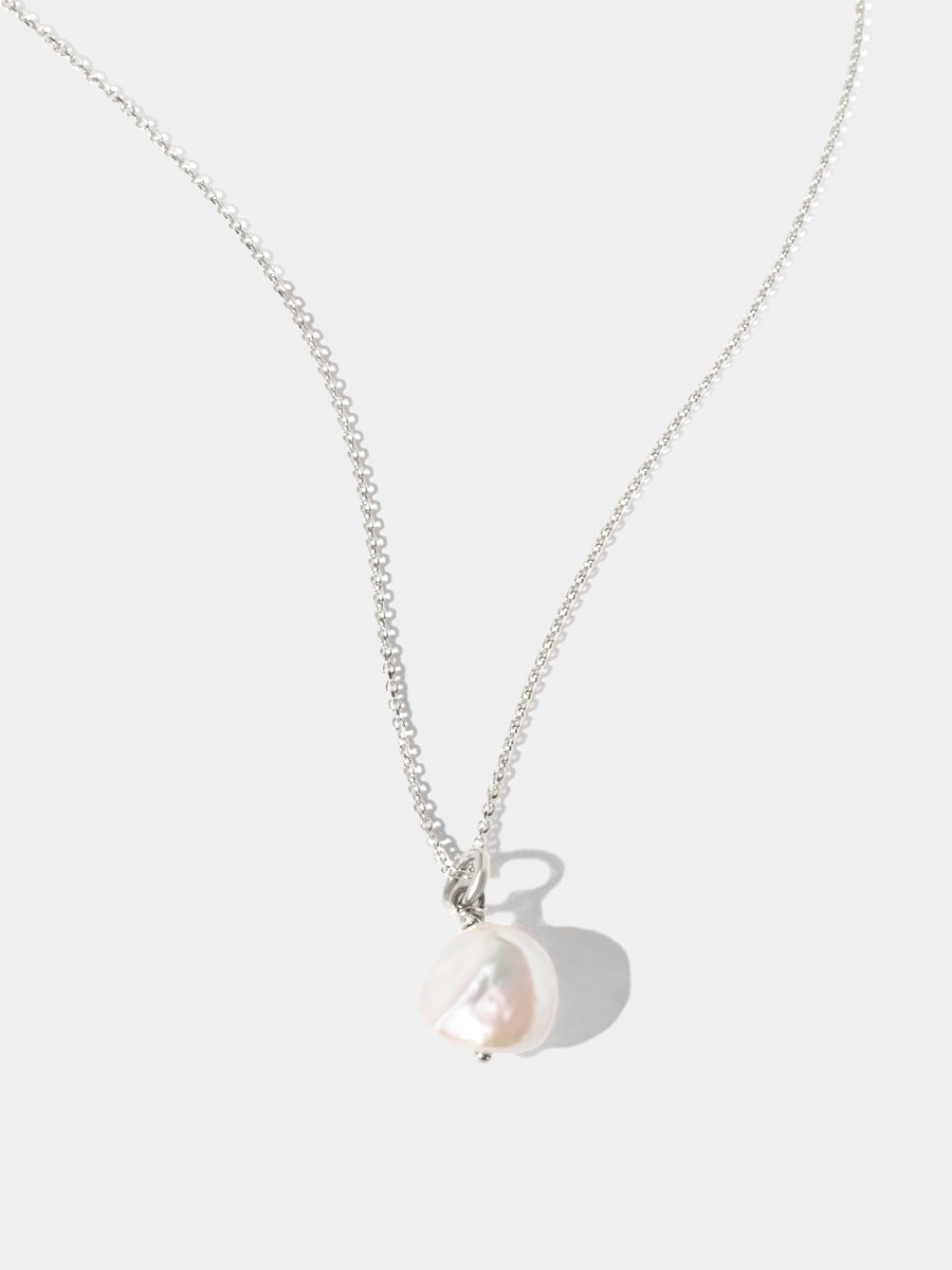 Sterling Silver Baroque Pearl Pendant Necklace