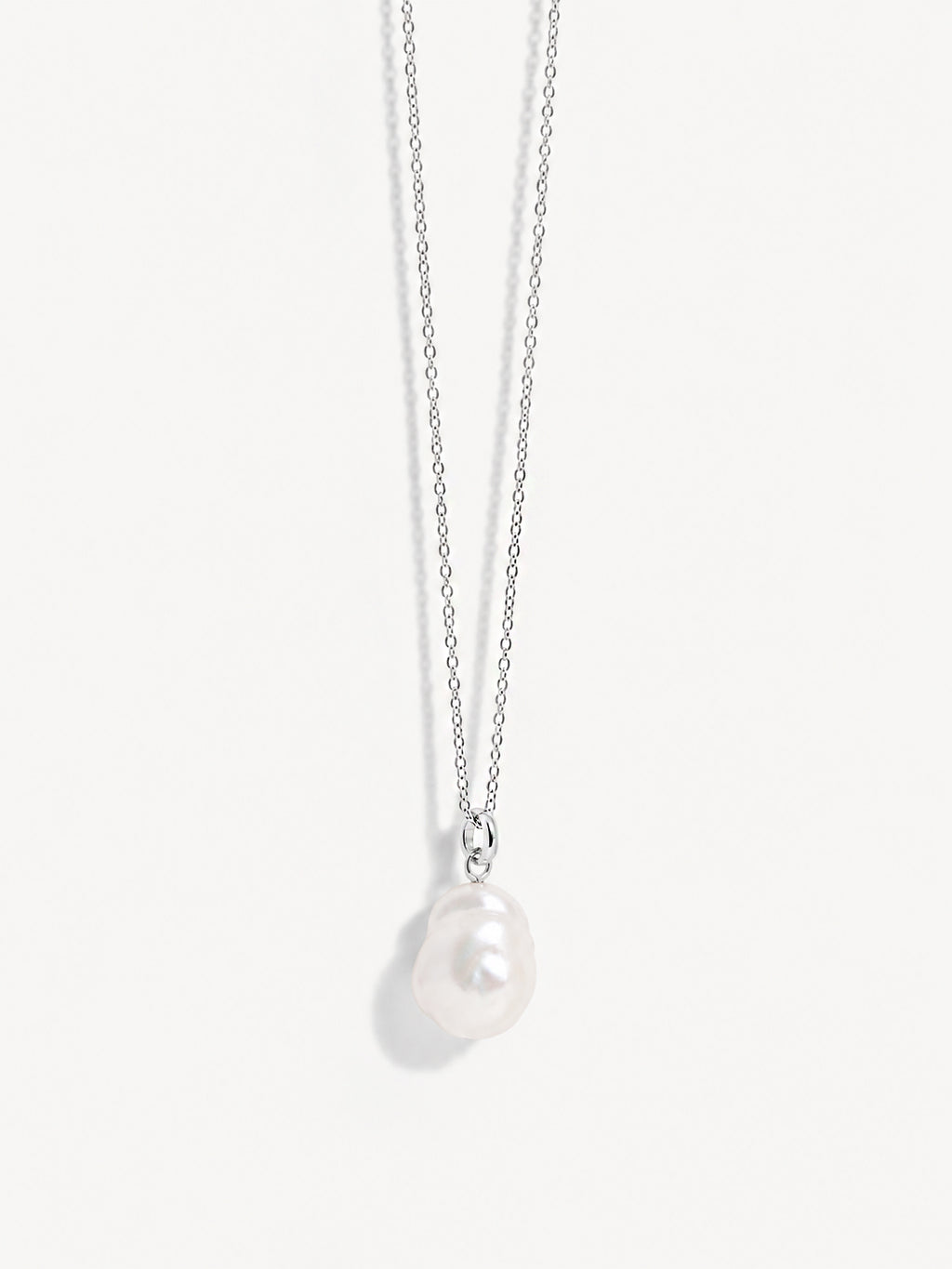 Collana con ciondolo in argento sterling con perla barocca
