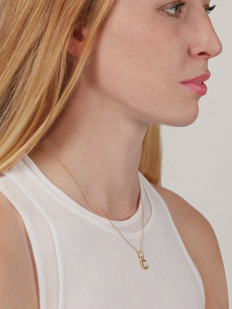 18k Gold Vermeil Initial Charm