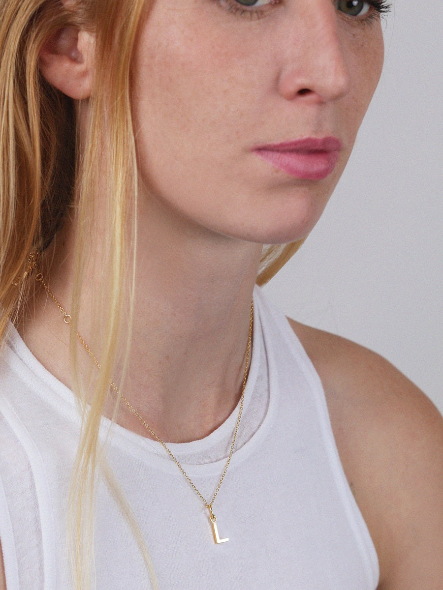 18k Gold Vermeil Initial Charm