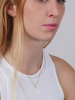 18k Gold Vermeil Initial Charm