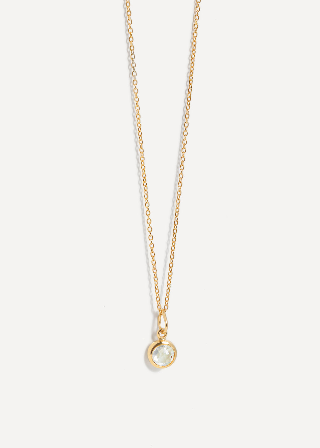 Colar com pendente em ouro vermeil de 18 quilates com pedras preciosas e cristais