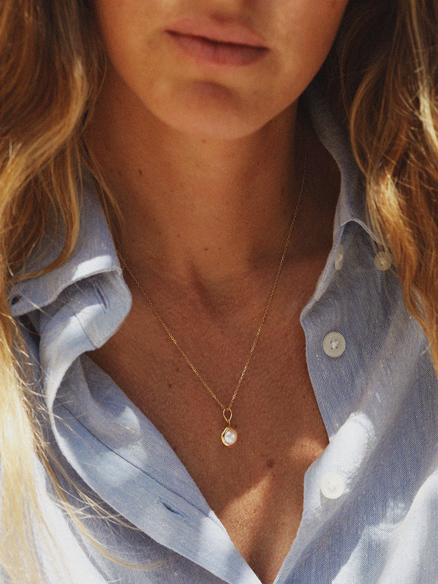 18k Gold Vermeil Birthstone Gemstone Pendant Necklace