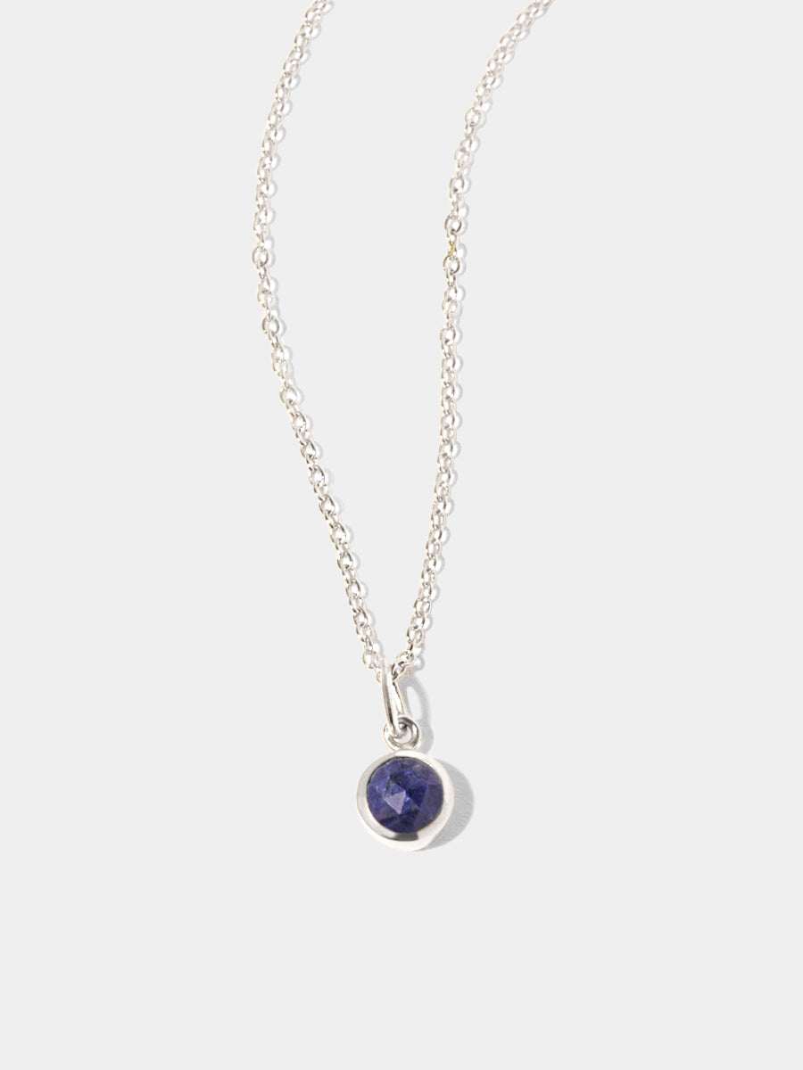 Sterling Silver Birthstone Gemstone Pendant Necklace