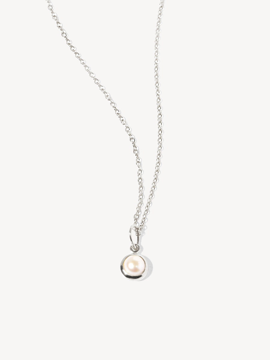 Sterling Silver Birthstone Gemstone Pendant Necklace