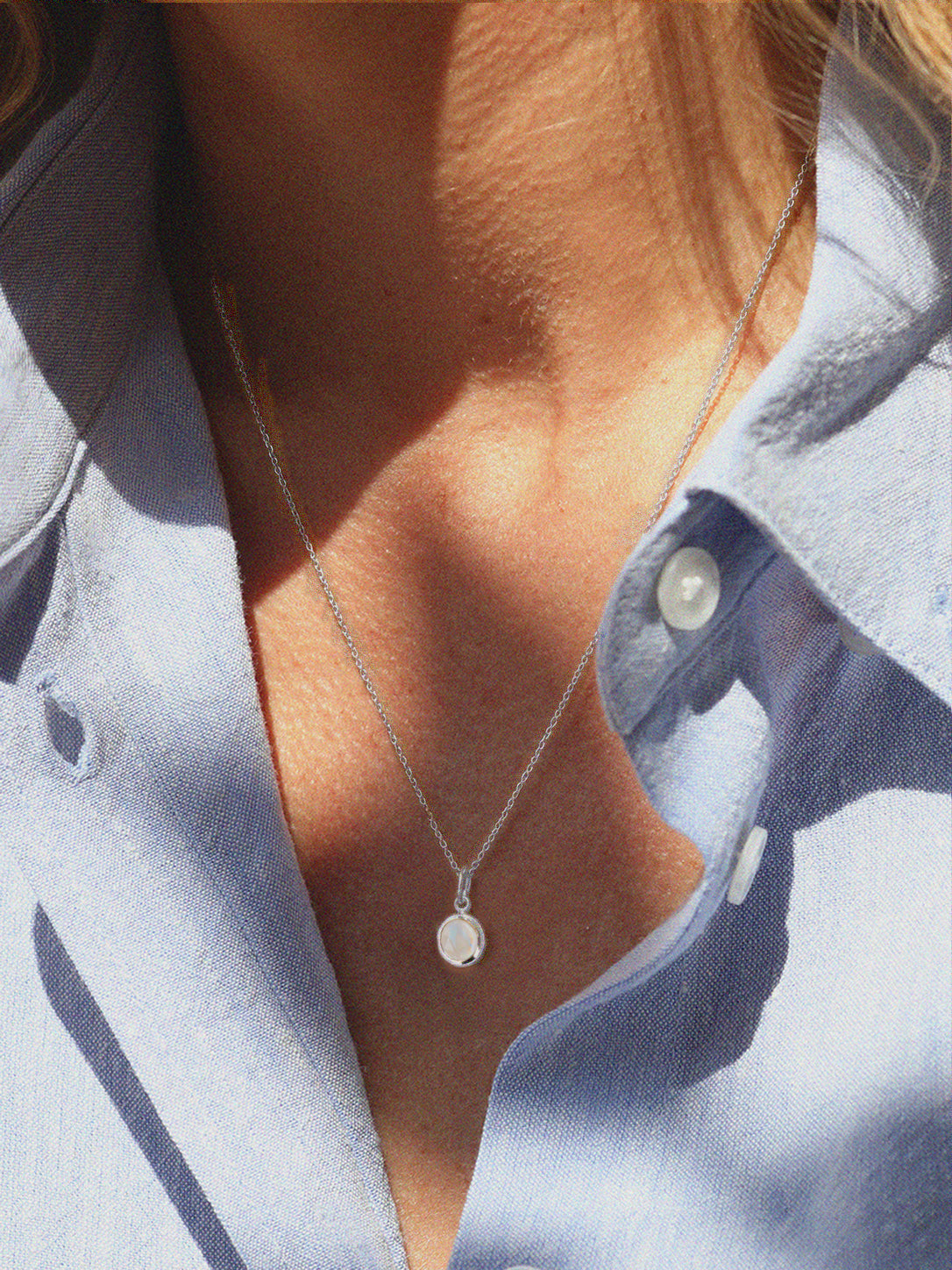 Sterling Silver Birthstone Gemstone Pendant Necklace