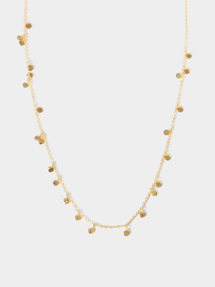 18k Gold Vermeil Sequin Multi Disc Necklace