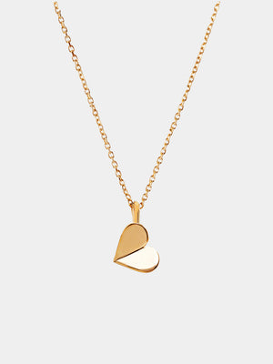 18k Gold Vermeil Origami Heart Necklace