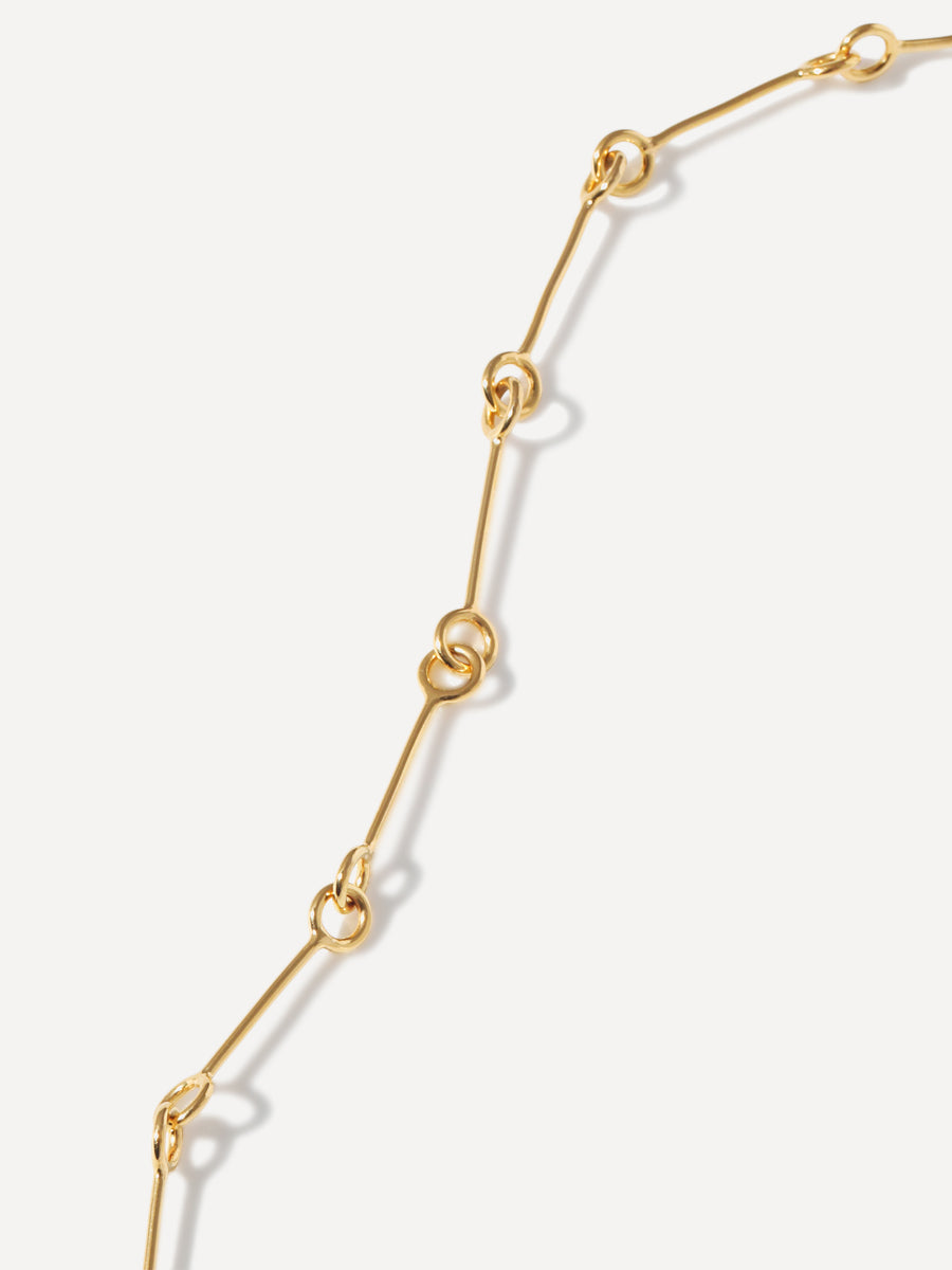 Halskæde med led i guld (66 cm)