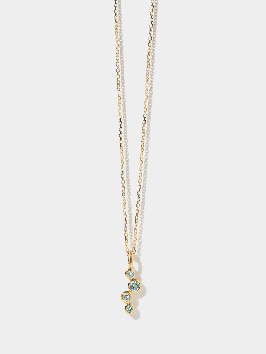Stardust Gold Blue Topaz Necklace