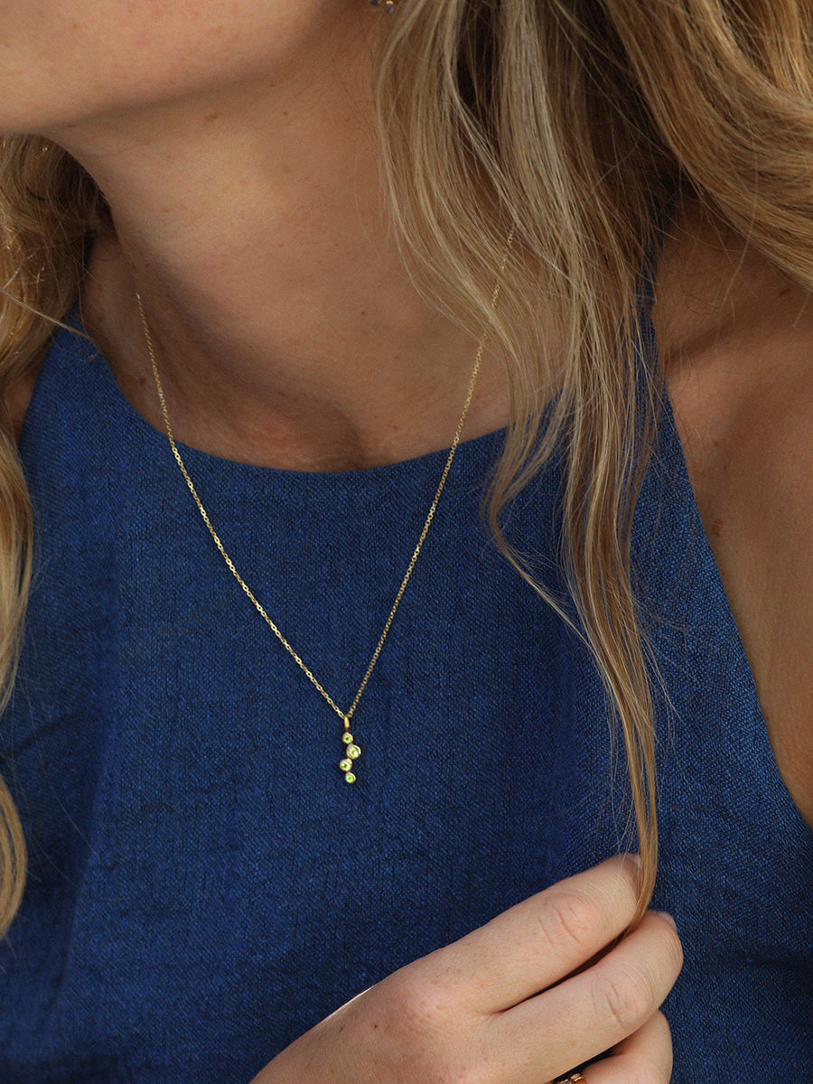 Stardust Gold Peridot Necklace