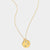 Gold Blue Topaz March Birthstone Star set Charm Necklace