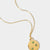 Gold Emerald May Birthstone Star set Charm Necklace