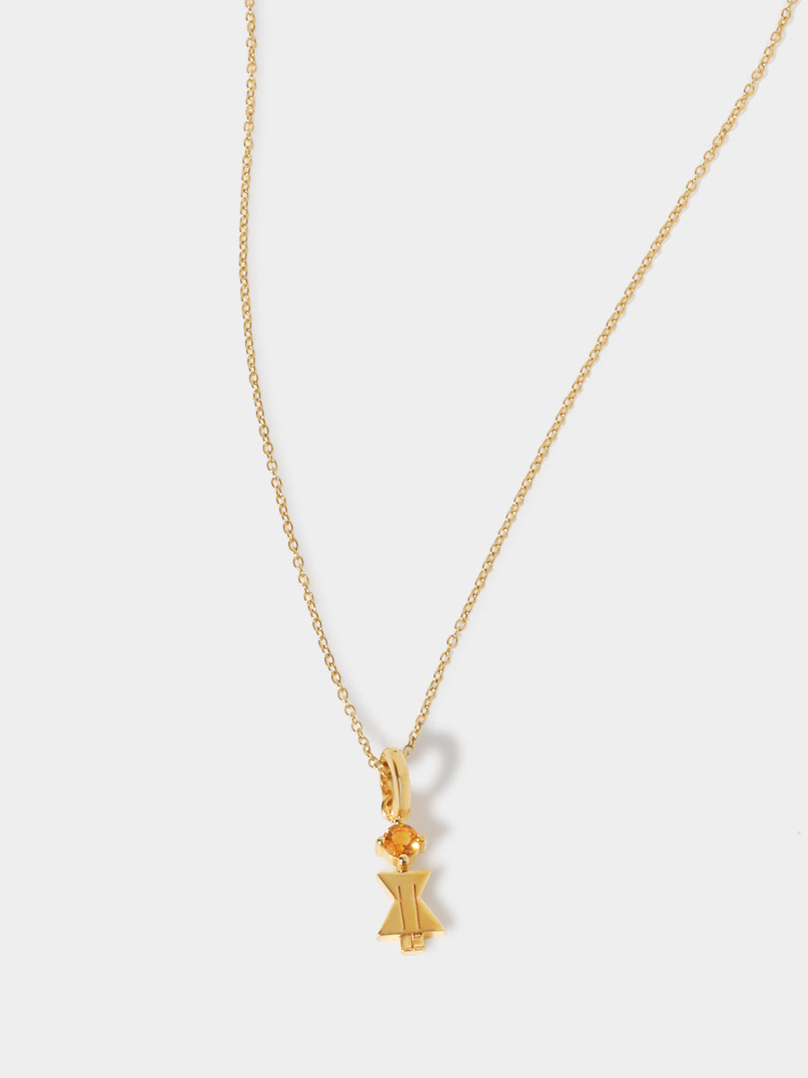 Birthstone Range Gold Mum or Woman with Connector - Citrine Gemstone - November