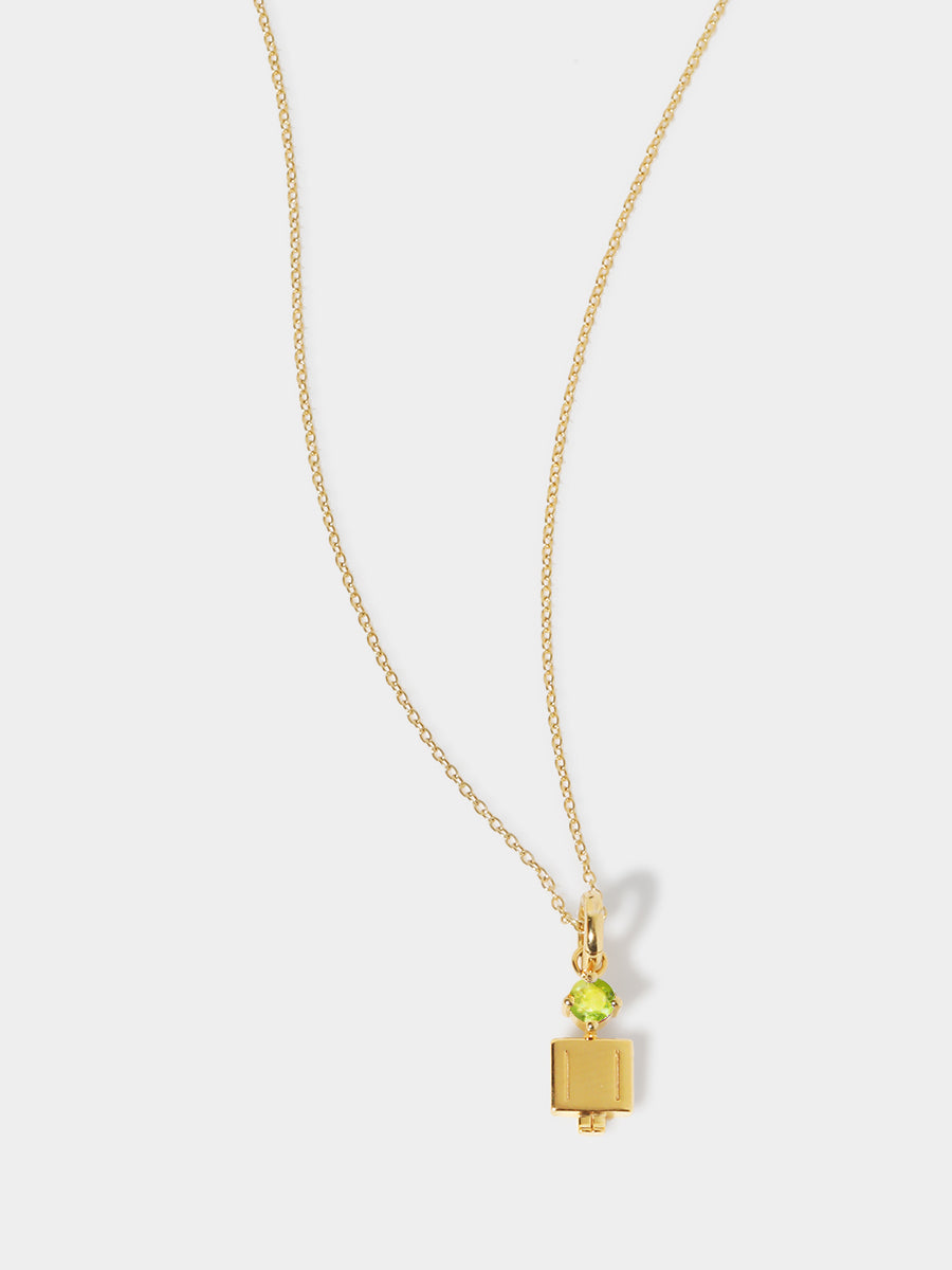 Birthstone Range Gold Dad or Man with Connector - Peridot Gemstone - August