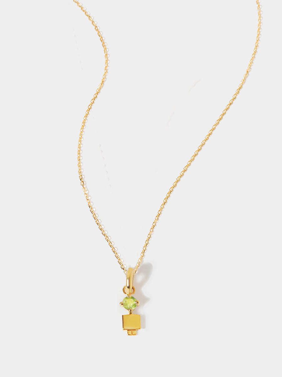 Birthstone Range Gold Son or Boy with Connector - Peridot Gemstone - August