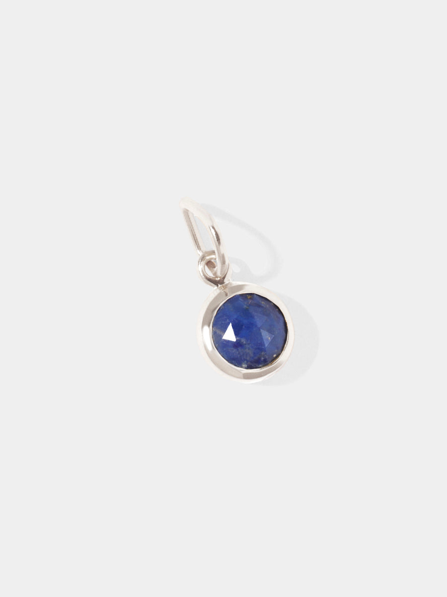 September Sterling Silver Birthstone Gemstone Pendant Lapis Lazuli