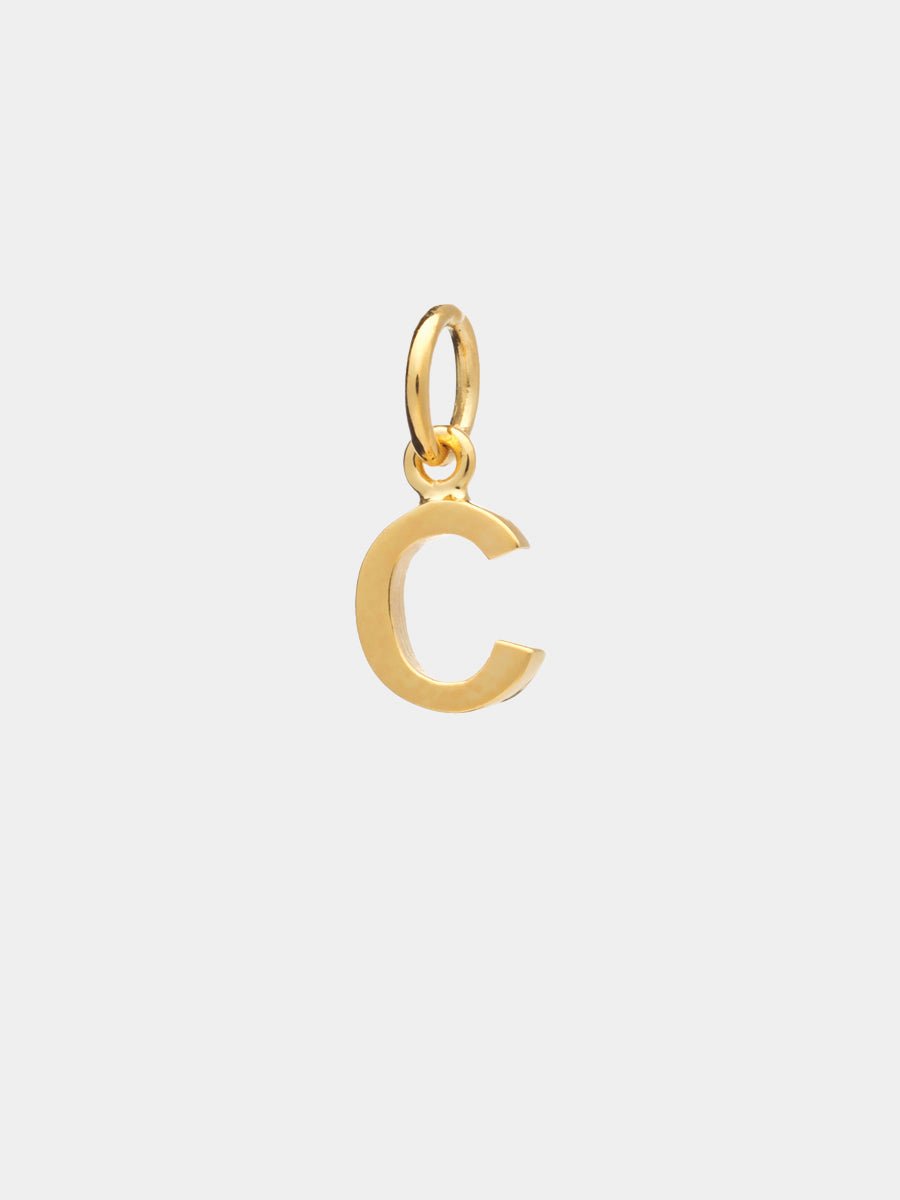18k Gold Vermeil Initial Charm
