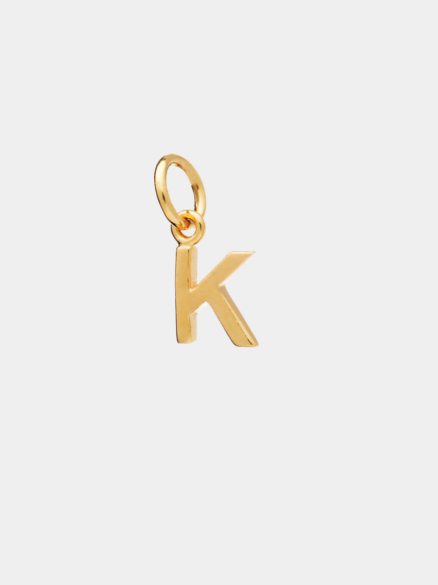 18k Gold Vermeil Initial Charm