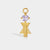 Birthstone Range Gold Mum or Woman with Connector and Brazilian Amethyst Gemstone - February