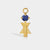 Birthstone Range Gold Mum or Woman with Connector and Lapis Gemstone - September