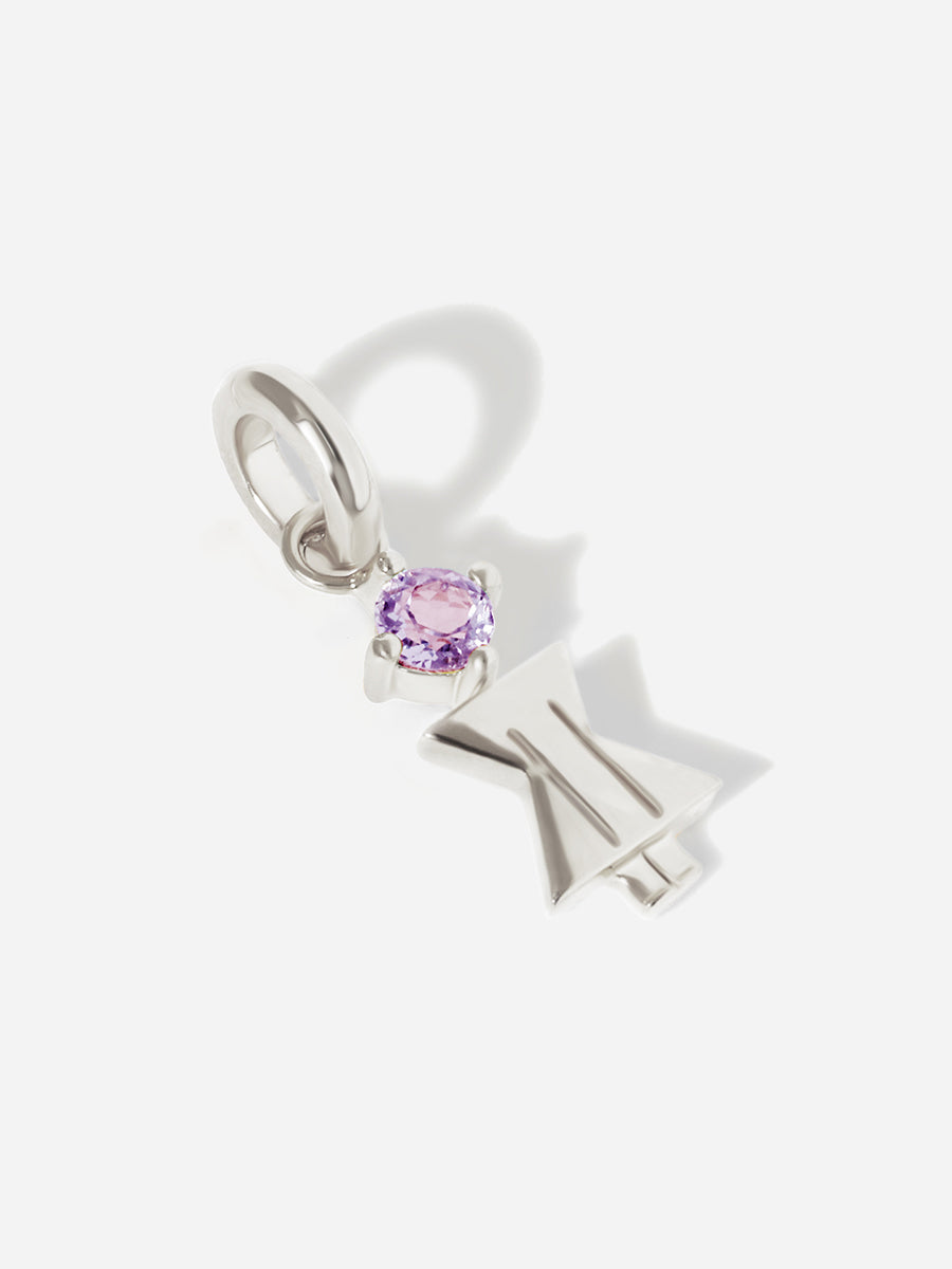 Birthstones Range Silver Mum or Woman with Connector