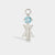 Birthstone Range Silver Mum or Woman with Connector and Blue Topaz Gemstone - March