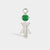 Birthstone Range Silver Mum or Woman with Connector and Emerald Quartz Gemstone - May