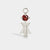 Birthstone Range Silver Mum or Woman with Connector and Garnet Gemstone - January