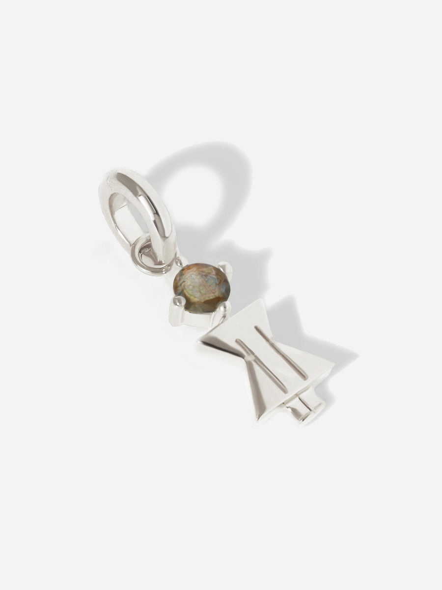 Eyes Range Silver Mum or Woman with Connector - Brown Labradorite Gemstone