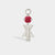 Birthstone Range Silver Mum or Woman with Connector and Ruby Quartz Gemstone - July