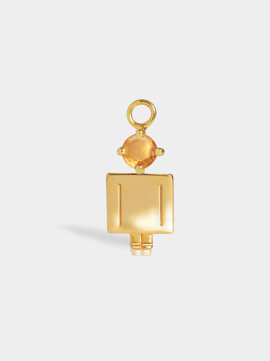 Birthstone Range Gold Dad or Man with Connector - Citrine Gemstone - November