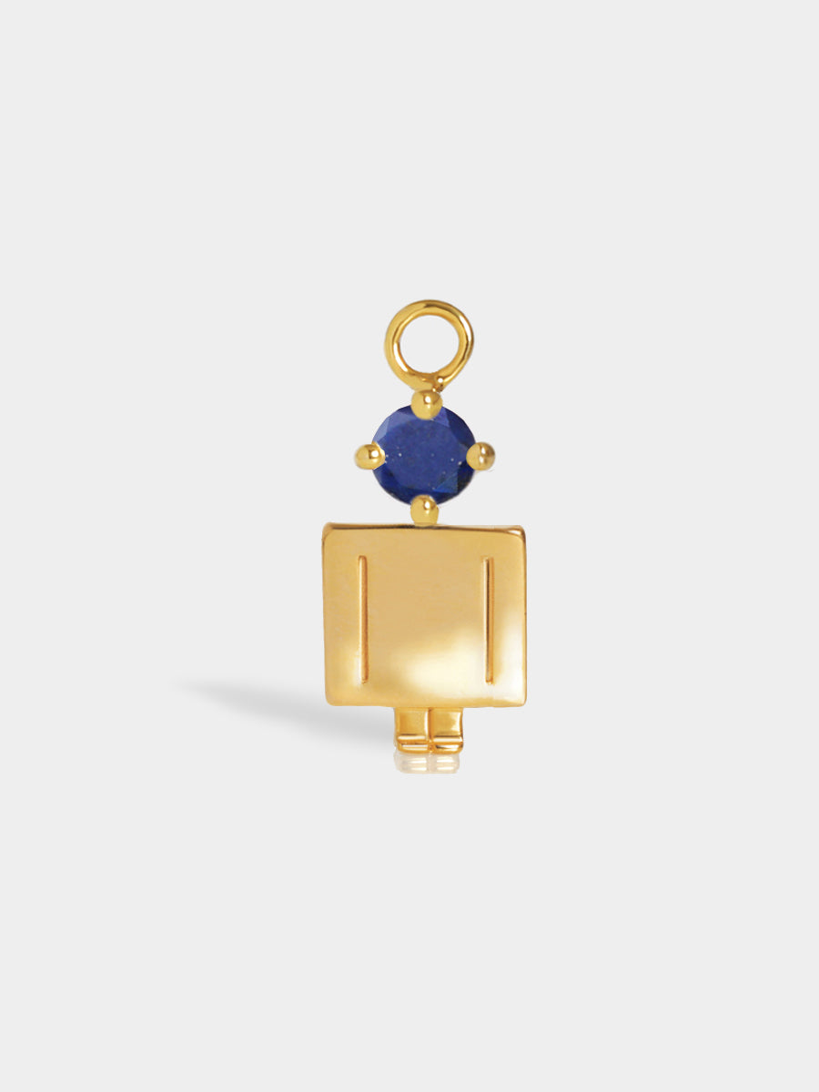 Birthstone Range Gold Dad or Man with Connector - Lapis Gemstone - September