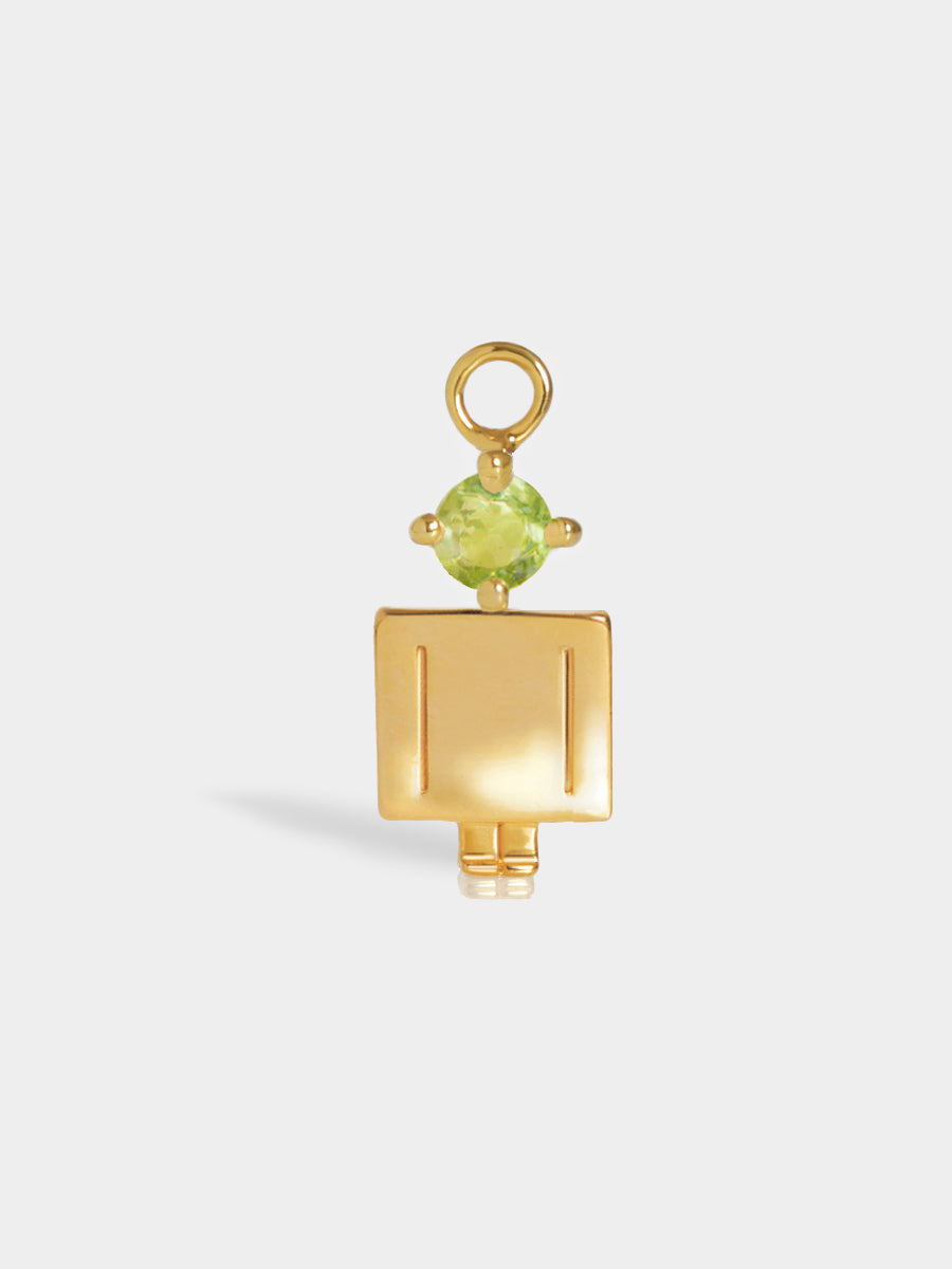 Birthstone Range Gold Dad or Man with Connector - Peridot Gemstone - August