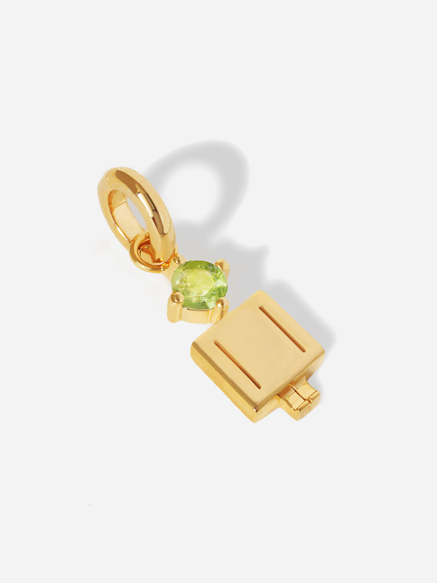 Birthstone Range Gold Dad or Man with Connector - Peridot Gemstone - August