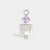 Birthstone Range Silver Dad or Man with Connector and Brazilian Amethyst Gemstone - February